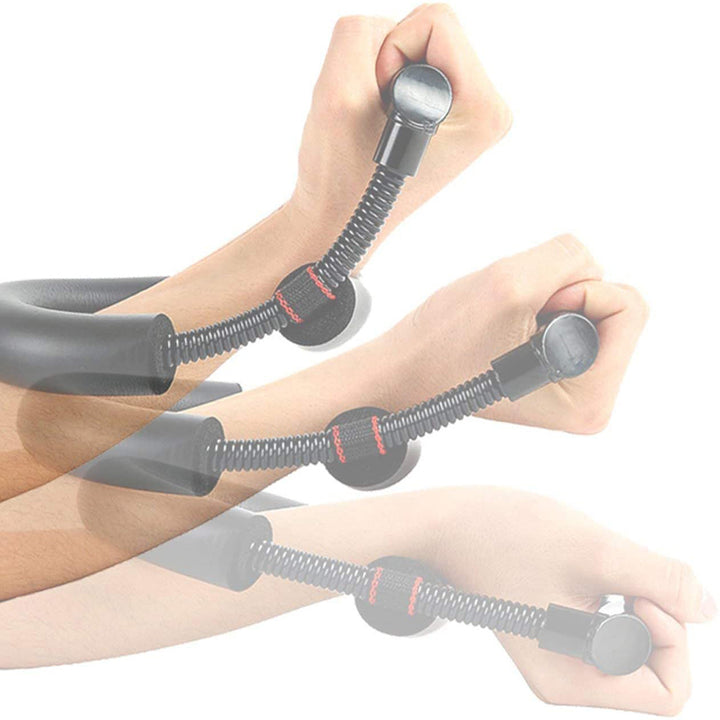 Spring wrist trainer with foam grip