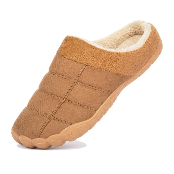 Men's Quilted Slippers with Plush Lining Slip-On