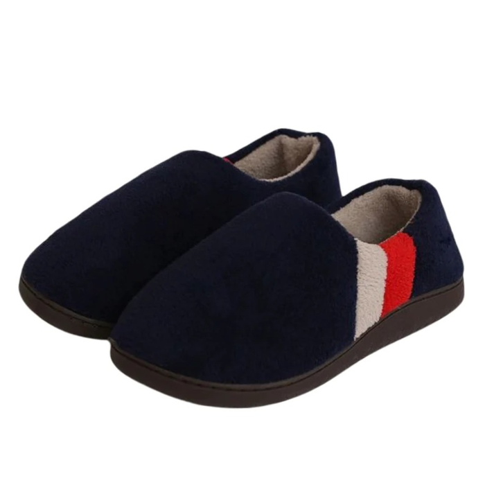 Men's Fleece House Slippers Closed-Toe Indoor Outdoor