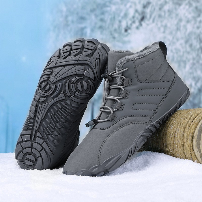 Fleece-Lined Winter Barefoot Boots with Wide Toe Box