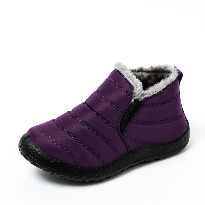 Women's Quilted Ankle Boots Fleece-Lined Waterproof