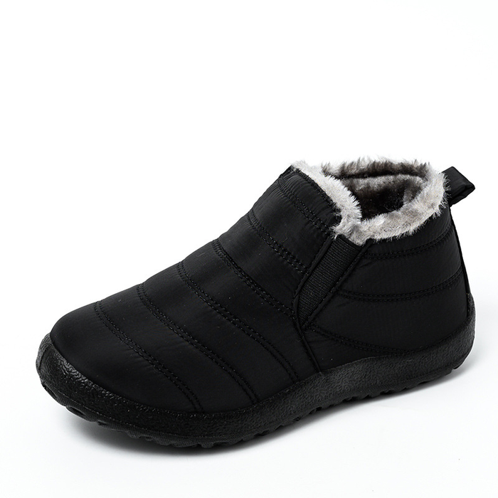 Women's Quilted Ankle Boots Fleece-Lined Waterproof