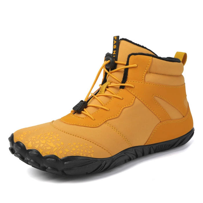 Quilted Fleece-Lined Barefoot Ankle Boots Waterproof
