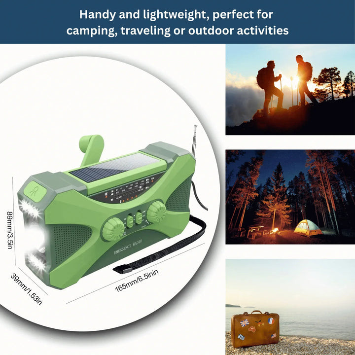Multi‑Power Emergency Radio &amp; Light