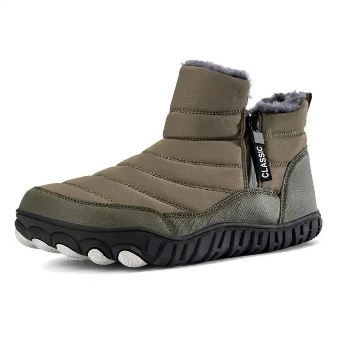 Women's Quilted Winter Ankle Boots with Side Zip
