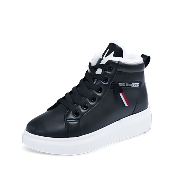 Women's High-Top Platform Sneakers with Lace-Up Closure