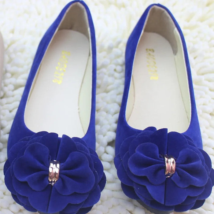 Women's Ballet Flats Flower Detail Slip-On Ballerinas